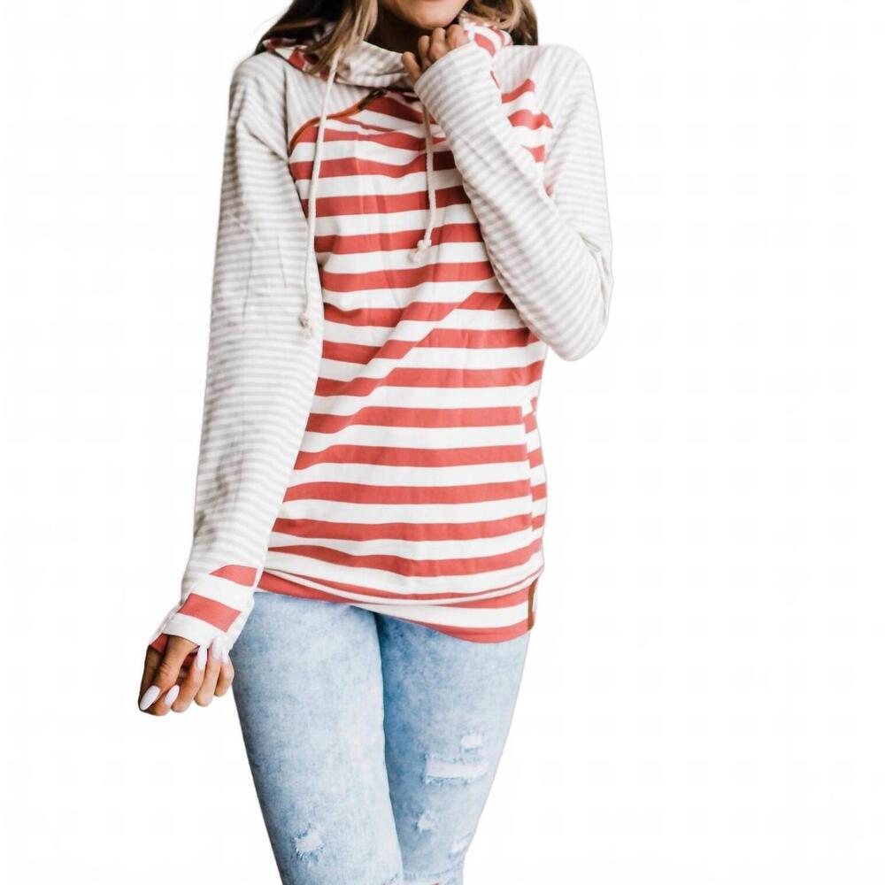 NEW AMPERSAND AVE doublehood sweatshirt in day to day
